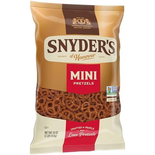 Image of Snyder's of Hanover Mini Pretzels, 16 Oz Bag (Pack of 3)