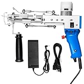 ZOWWFAST Tufting Gun, 2 in 1 Rug Tufting Kit with Cut Pile or Loop Pile Tufting Machine, Rug Gun for High-Speed Weaving of Carpet, 360° Rotatable Handle (Blue)
