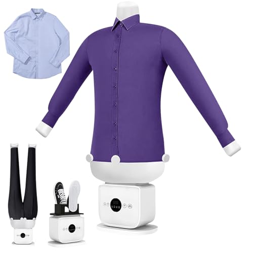 HENGCMM Maniquí de Planchado Automático 2 En 1, Camisas Y Pantalones, Secado Y Planchado, Planchadora Inflable, Planchadora Automática Humanoide Táctil, Plancha con Maniquí A