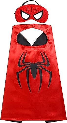 Dajiahao Superhero Capes for Kids 4-10 Year Double Side Superhero Costume Cosplay Dress Up Cape for Boy Birthday Party Gifts
