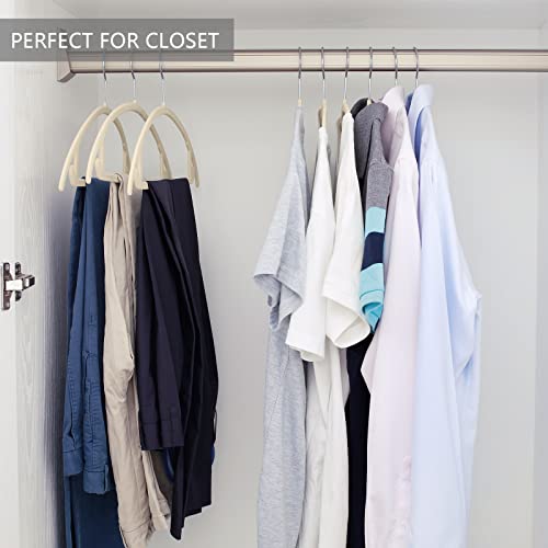 Mizgi Premium Velvet Hangers (Pack Of 50) Heavyduty- Non Slip No Shoulder Bump Suit Hangers - Chrome Hooks,Space Saving Clothes Hangers,Rounded Hangers For Coat,Sweater,Jackets,Pants #TOP6