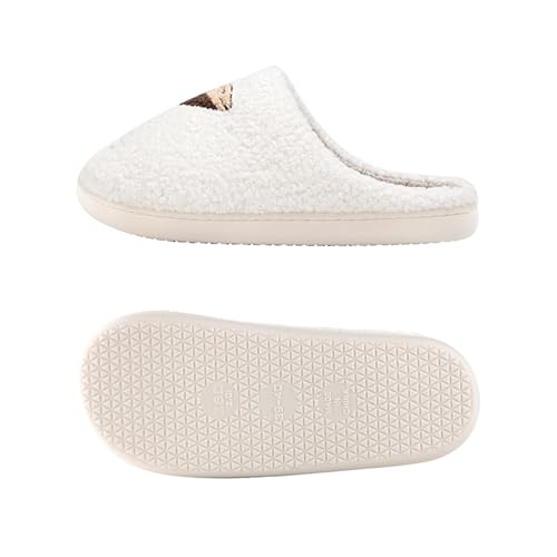 Image of Cute Animal Slippers for Women Man Cartoon Animal Slippers for Woman Fuzzy Memory Foam Winter Warm Fluffy Shoes