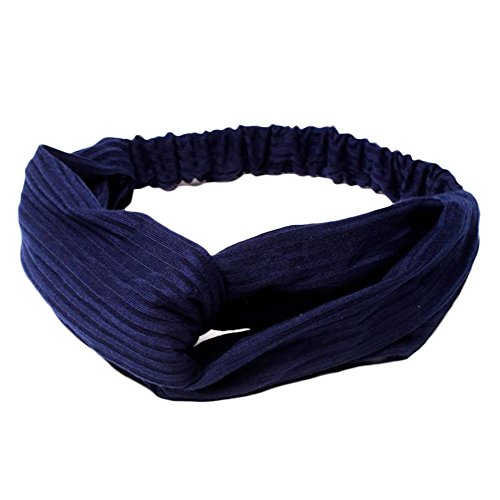 Preisvergleich Produktbild Dylandy Damen Stirnband marineblau 17 * 4.5cm