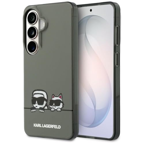 CG MOBILE Karl Lagerfeld IML Guck-Guck Karl & Choupette Coque compatible avec MagSafe pour Samsung Galaxy S26 (Noir)