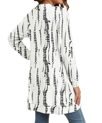 Image of YSYOKOW Cardigan Sweaters for Women Long Sleeve Open Front with Pockets | Long Cardigans for Women Lightweight Soft Casual Dressy Loose Fit Cardigan Sweater with Pockets for Work and Office