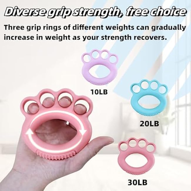 DEEYOTA Finger Exerciser & Hand Strengthener Rehab,Hand Exercisers for Therapy,Hand Exerciser,Grip Exerciser Hand Strengthener£¨4 Pcs£©