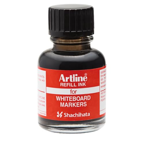 Image of Artline Combo of Black Colour 500 Whiteboard Marker X 10 with ESK50 Refillable Ink X 10 | Efficient and cost-effective solution for your writing needs