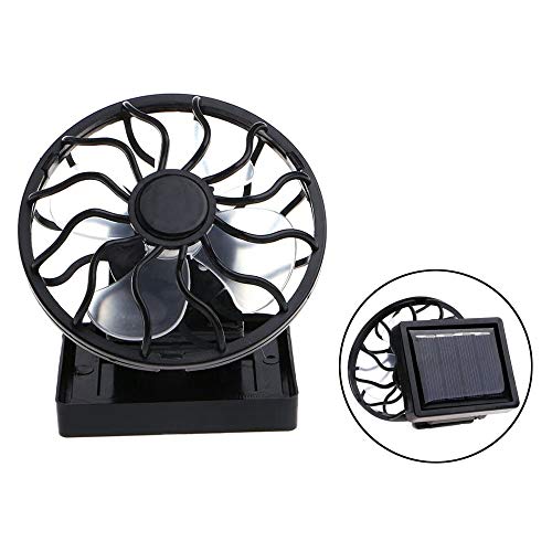 Solar-Ventilator Klemme tragbare Mini-Kühlventilator-Sommer für kleinen Schreibtisch Ventilator USB-Reisen im Freien schwarz für PC Laptop