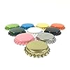 HAWORTHS 100 PCS Crown Bottle CaPs Decorative Bottle Cap Double Sideds Printed Craft Bottle Stickers for Hair Bows, DIY Pendants or Craft ScraPbooks Mixed Colors(10colors)… #1