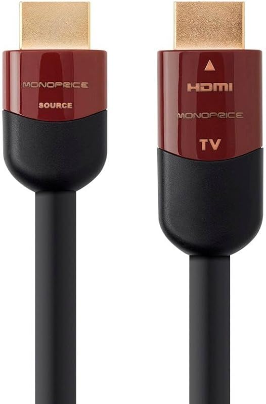 Monoprice 4K High Speed HDMI Cable - 4K@60Hz, 18Gbps, HDR, CL2 In-Wall Rated, Active, 40ft, Black