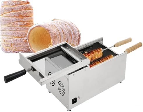 Electric Chimney Cake Maker with Dual Rollers for Commercial Use