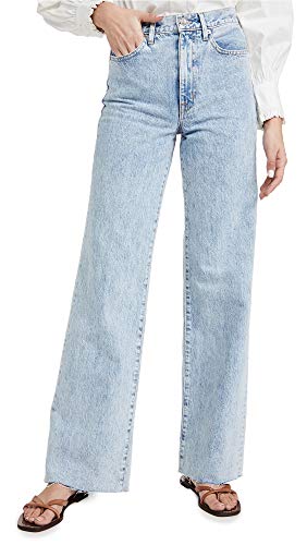 SLVRLAKE Women's Grace High Rise Wide Leg Jeans, Time to Go