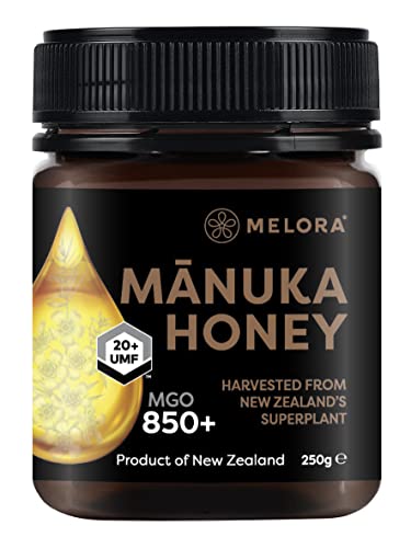 Melora Genuine Manuka Honey - 850 MGO, 250g - 20+ UMF - 100% Pure & Traceable High Strength Manuka from New Zealand