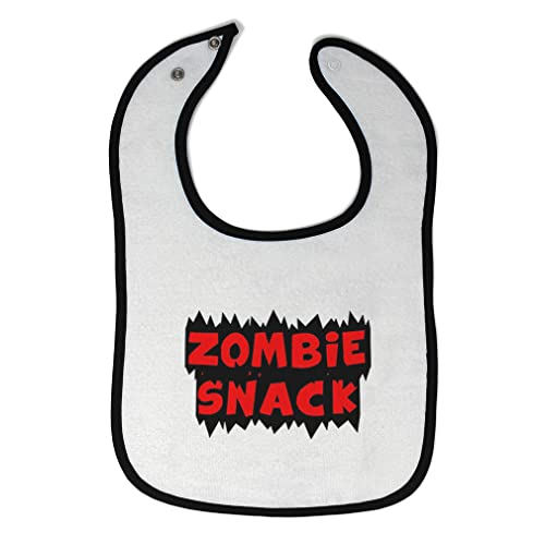 Toddler & Baby Bibs Burp Cloths Novelty Zombie Snack Funny Humor Gag Style D Cotton Baby Items for Baby Girl & Boy White Black Design Only