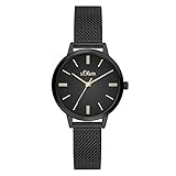 s.Oliver Damen Analog Quarz Armbanduhr mit Edelstahlarmband SO-3807-MQ