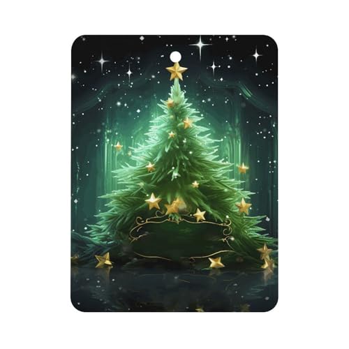 Désodorisant de voiture vert sapin de Noël à suspendre, tablettes d'aromathérapie parfumées longue durée, cartes parfumées carrées pour véhicules, chambre à coucher, armoire style noir