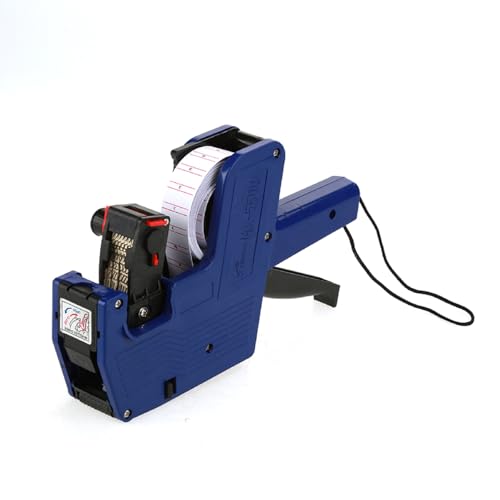 KSTE MX-5500 Precio Pistola Etiquetadora Kit, Impresión 8 Dígitos Etiqueta de Precio al por Menor de la Herramienta Etiqueta Marcador con un Rollo de Etiquetas y Juego de Tintas de Repuesto
