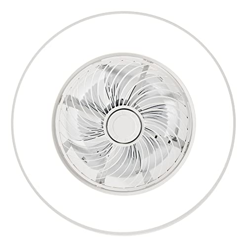 Yanaso Upgraded Ceiling Fans With Lights - Low Profile Enclosed Ceiling Fan Bladeless, Remote & App Control, 3 Colors Dimmable Led 6 Speeds (White) #TOP1