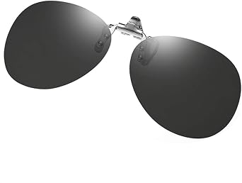 Polarized Clip-on Sunglasses Aviator Style Anti-Glare UV Protection Clip over Prescription Glasses for Men Women