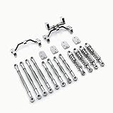 Material: Metall Sankuai 1Set Upgrade-Metall-Zugstab-Zug-Stab-Zugstangen-Basis-Stoßdämpfer für WPL B14 B24 C14 C24 C34 1/16 RC-Auto-Ersatzteile (Farbe : Silber-)