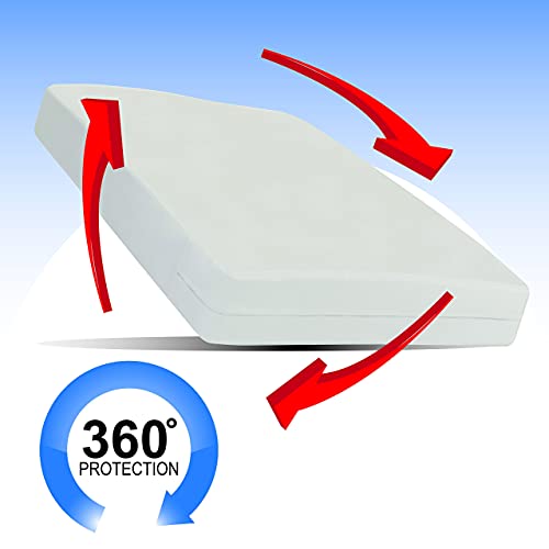 Best Crib Mattress Protector - Zippered Encasement Will Keep Your Baby Safe. This Cover Is 100% Waterproof And Fully Encases The Crib Mattress For Max Protection For The Best Possible Nights Sleep. #TOP1