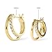 Ana Luisa Double Hoop Earrings for Women - 14K Gold Plated & Silver Rhodium Huggie Hoops - Hypoallergenic, Water-Resistant, Tarnish-Free, Small, Dainty & Trendy Two Hoop Earring Styles