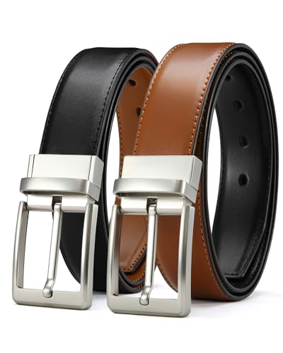 Image of CHAOREN Reversible Belt Men 1 Piece - 1.25 inch Leather Dress Belt