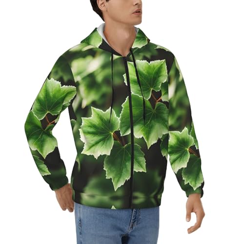 Pull à capuche décontracté homme Ivy Blossoms contre le vent frais