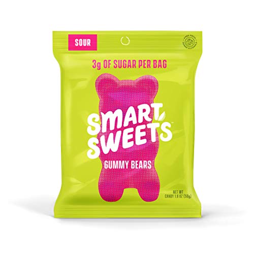 SmartSweets Gummy Bears Sour 1.8 Ounce, Candy With Low-Sugar (3g) & Low Calorie