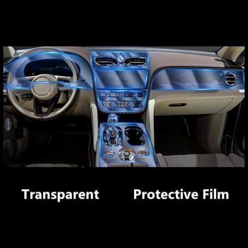 Film transparent pour Bentley Bentayga 2021 protection console centrale habitacle