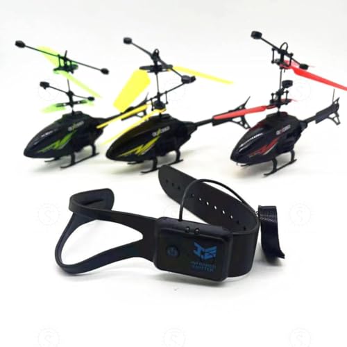 Image of RC Helicopter Toy with Watch Remote Control, Best Drone, for Kids (Multicolour) Hand Sensor Flying Helicopter Toy for Kids,Pack of 1