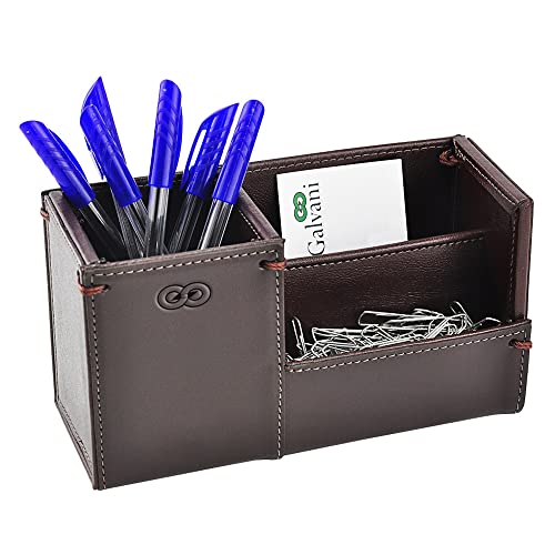 Kit de Mesa Escritório MILANI em Couro (Café)