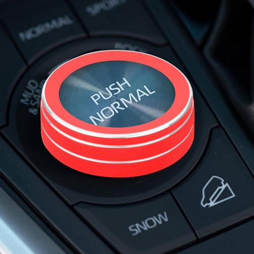 Image of for Toyota RAV4 /RAV4 Hybrid 2023 2024 2025 air Conditioning knob Cover, Start Button Cover Decorative Ring, Volume, Aluminum Alloy Decoration (RAV4 Hybrid, red)
