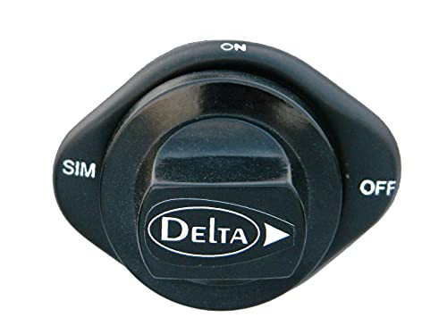 Image of DELTA Gas Stove Knob 8 mm | Push Type Spindle Replacement Black Bakelite Universal Fit | Manual Ignition Gas Stove Control Durable Heat Resistant | Easy Install (Pack of 4)