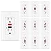 [10 Pack] BESTTEN Tamper-Resistant GFCI Outlet Receptacles (15Amp 125Volt), LED Indicator, Decor Wall Plates and Screws Included, ETL Certified, White