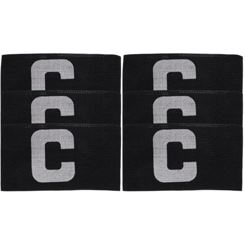 POPETPOP 2sets Professional Football Referee Gear Men's Captain Wristbands Durable Easy to Wear 3pcs*2