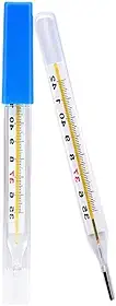 Sensor de temperatura de vidro Termômetro de vidro sem mercúrio médico Dispositivo de medição clínica de tela grande 35°C-42 0°C termômetro clássico para febre