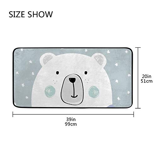 Tapis de cuisine antidérapant lavable en machine imperméable 39x20" - 5