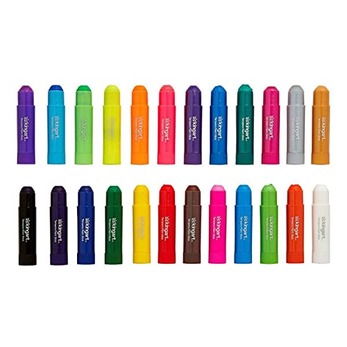 Kingart Tempera Paint Sticks, 24 Vibrant Colors Solid Tempera Paint For Kids, Super Quick Drying, Works Great On Paper Wood Glass Ceramic Canvas #TOP3