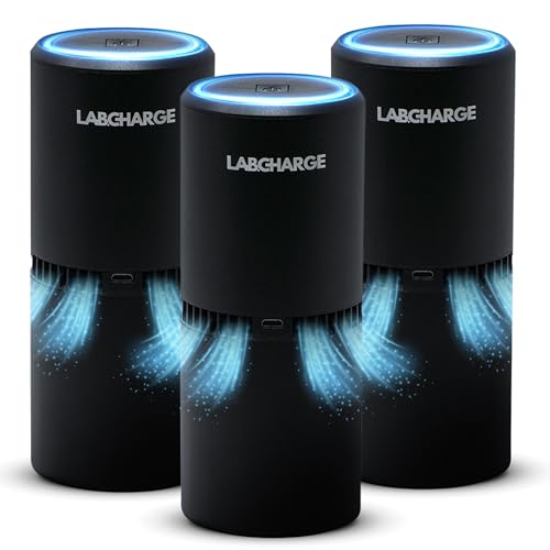 Lab Charge Small Ionic Air Purifier for Home & Bedroom – Silent...