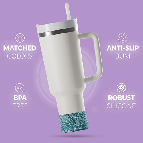 Image of REUZBL Protective Silicone Boot Sleeve for 12-40 oz Hydro Flask Insulated Water Bottles, Protect Our Oceans, Anti-Slip Bottom Cover