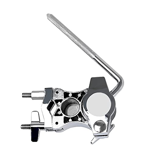 Abrazadera ajustable para extensión de tom de batería Eujgoov con soporte de abrazadera y montura en L para accesorios de percusión miniatura 3