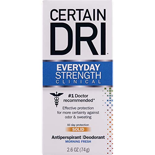 Certain Dri Antiperspirant Deodorant | Everyday Strength Clinical | All Day Protection Against Odor and Sweating | Solid | 2.6 oz.