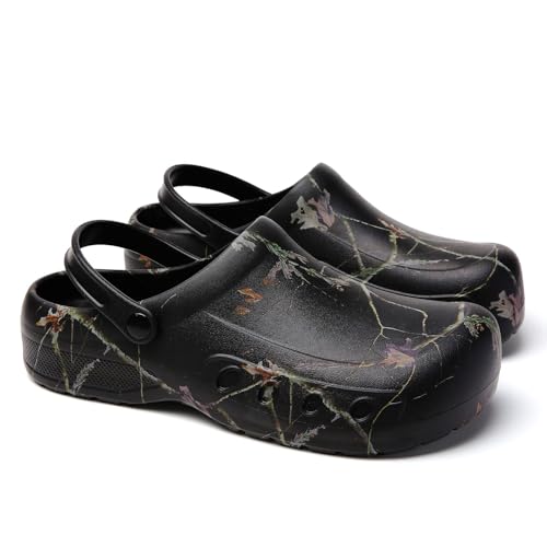 Image of Meidiastra Men Chef Clogs Slip Resistant Garden Clogs with Arch Support Safety Nursing Shoes Work Shoes Water Oil Resistant for Men Food Service