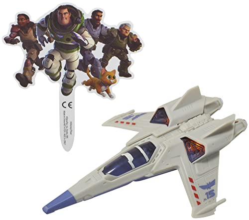 DECOPAC DecoSet Disney and Pixar Lightyear Let's Do This! Cake Topper With Working Lights, Rocket, Buzz, and Friends, 2 Piece Cake Decoration by DecoPac - Image 2