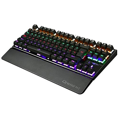 K28バックライト付きメカニカルキーボードカラフルなLED USB有線ゲームキーボード黒