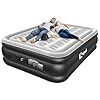 Colchão de Ar Queen Size Premium, Inflável Portátil com Bomba de Lítio Embutida, Cama de Ar para Camping e Casa (Casal)