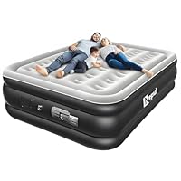 Colchão de Ar Queen Size Premium, Inflável Portátil com Bomba de Lítio Embutida, Cama de Ar para Camping e Casa (Casal)