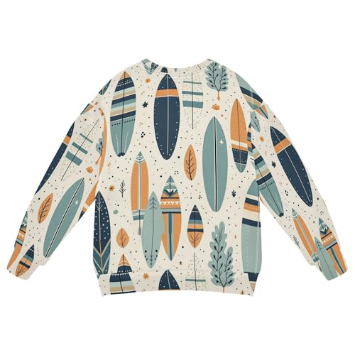 JUNZAN Cartoon Surf Board Summer Little Boys Sweatshirts Hoodies Long Sleeve Hoodies for Girls Camping 4T2