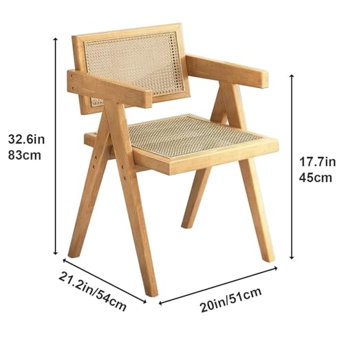 Chaise avec accoudoirs en bois pour sublimer votre cuisine, jardin d'hiver et chambre - 4